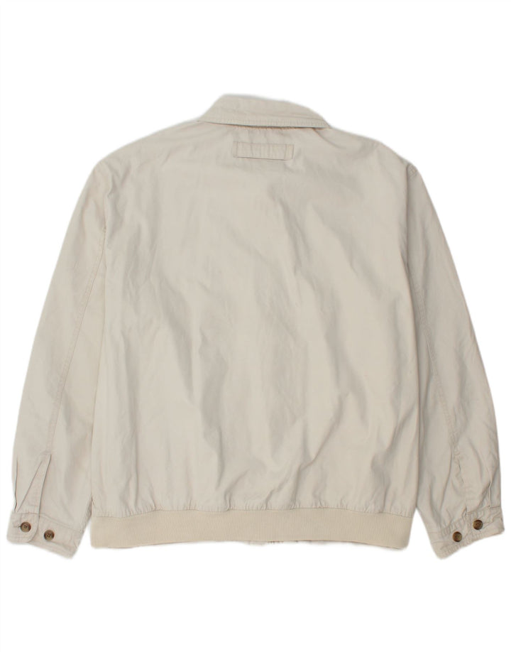 TOMMY HILFIGER Veste Bomber Homme UK 42 XL Coton Blanc