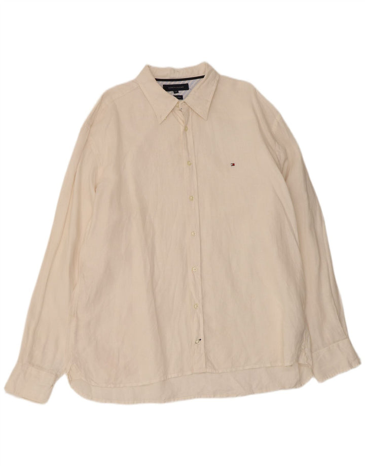 Tommy Hilfiger Chemise Homme 2XL Lin Blanc