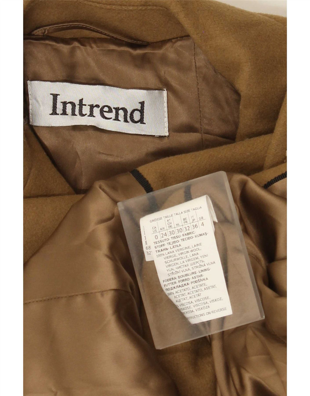 Intrend Manteau Femme UK 4 XS Marron Laine