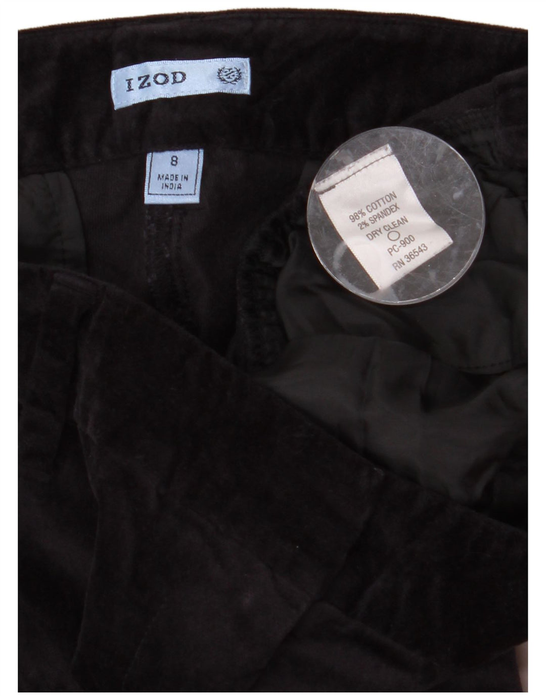 IZOD Pantalon Chino Bootcut Velours Femme US 8 Medium W32 L31 Bleu Marine