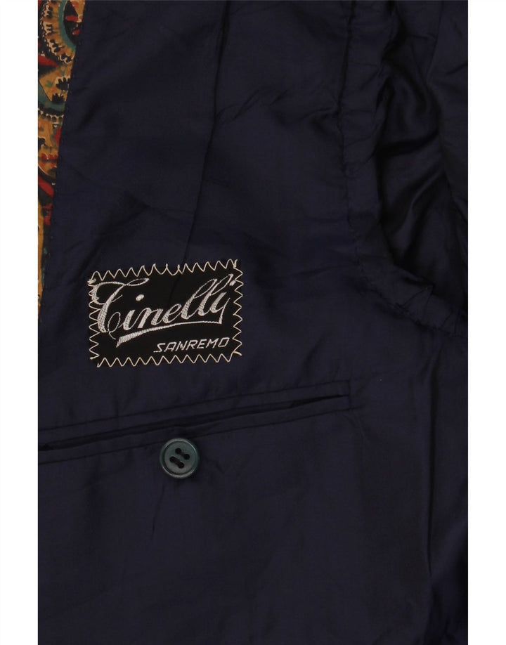 VINTAGE Veste Blazer 3 Boutons Homme UK 36 Petit Paisley Multicolore