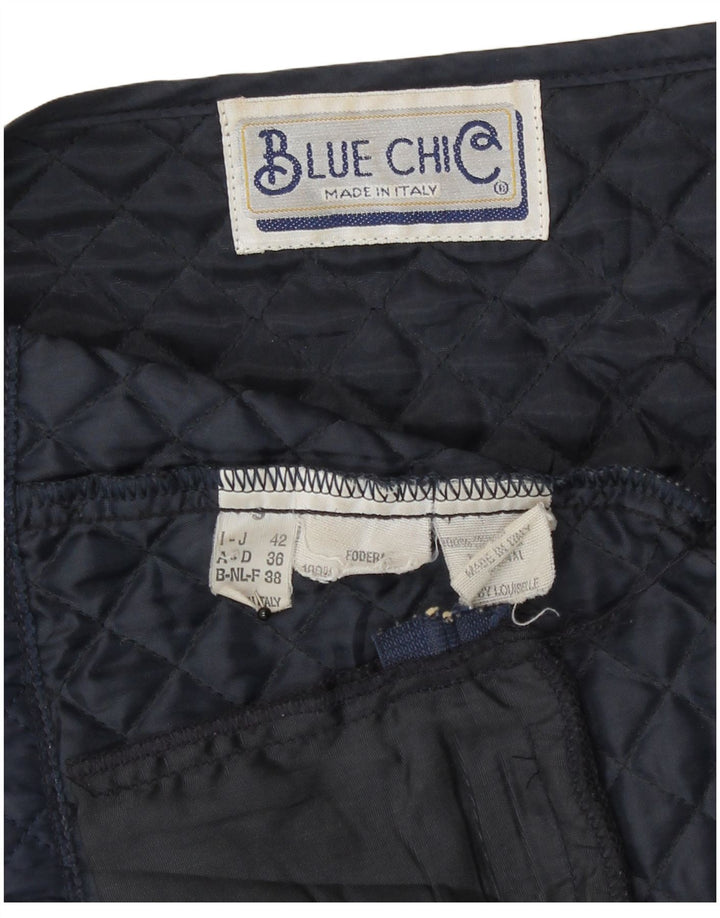 Gilet matelassé femme vintage IT 42 Polyester bleu marine moyen