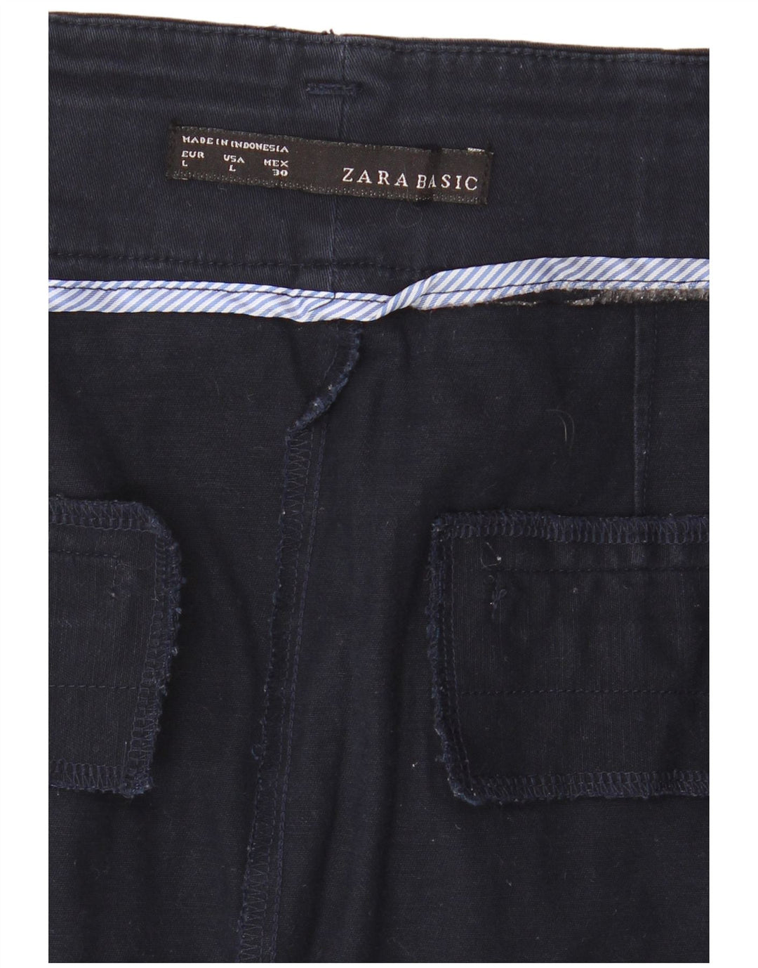 Jupe Crayon Femme Zara Large W30 Bleu Marine