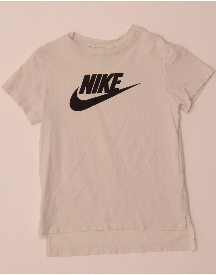 NIKE Boys Graphic T-Shirt Top 10-11 Years Medium  Off White Cotton Vintage Nike and Second-Hand Nike from Messina Hembry 