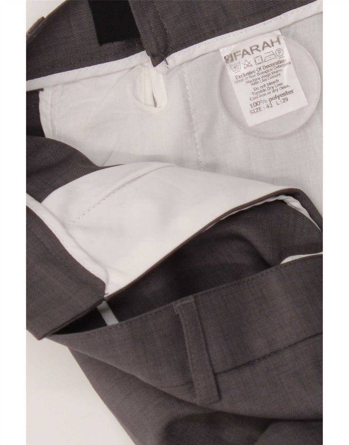 Farah Pantalon Chino Droit Homme W42 L29 Gris Polyester