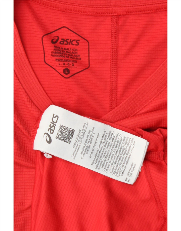 Asics T-Shirt Homme Haut Large Rouge Polyester