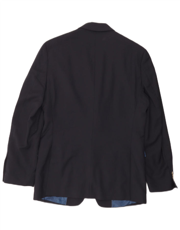 TOMMY HILFIGER Veste Blazer 2 Boutons Homme UK 36 Petite Laine Bleu Marine