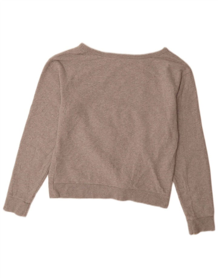 All Saints Pull-over surdimensionné pour femme UK 10 Small Gris Coton