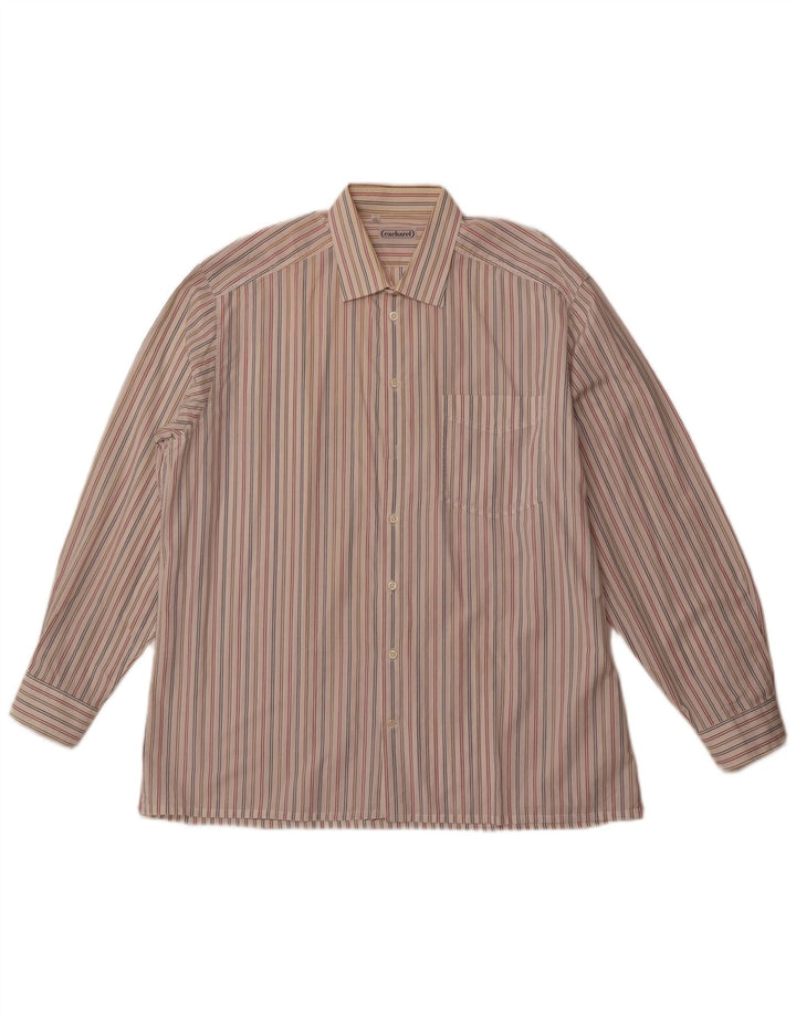 CACHAREL Chemise Homme Taille 43 XL Off White Pinstripe