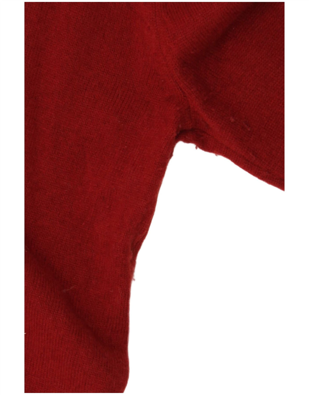 MASSIMO DUTTI Pull col en V pour femme UK 14 Grande laine rouge