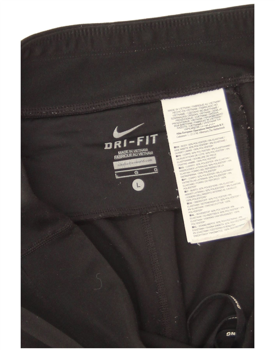 Legging Nike Dri Fit pour femme UK 16 Large Noir Polyester