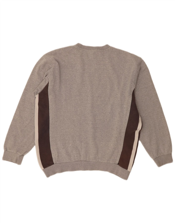 Nike Sweat-shirt pour homme en coton color block Gris Taille L