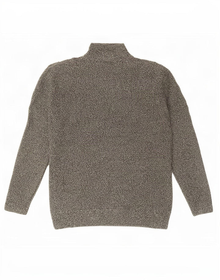 Jack & Jones Pull à col zippé pour homme, grand, gris, acrylique moucheté