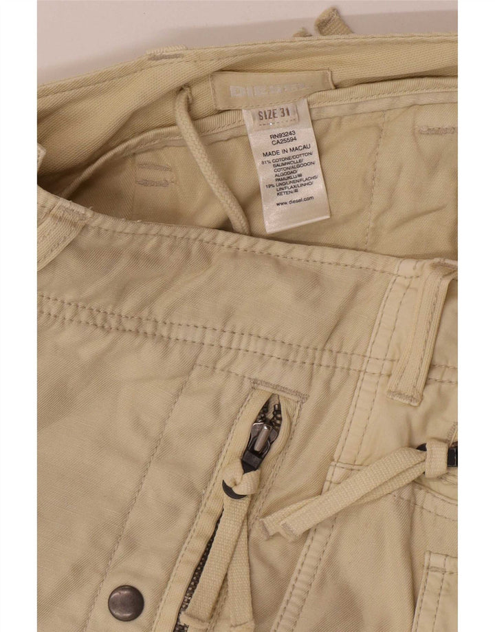 Pantalon Capri Cargo Femme Diesel W31 L21 Coton Beige