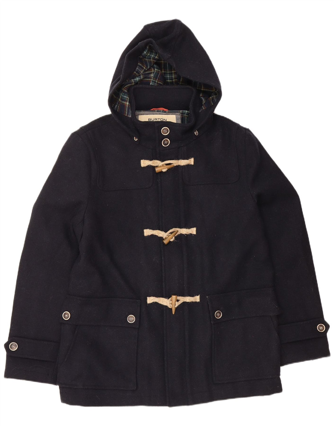 BURTON Veste de sport à capuche pour homme UK 40 Large Bleu marine en laine