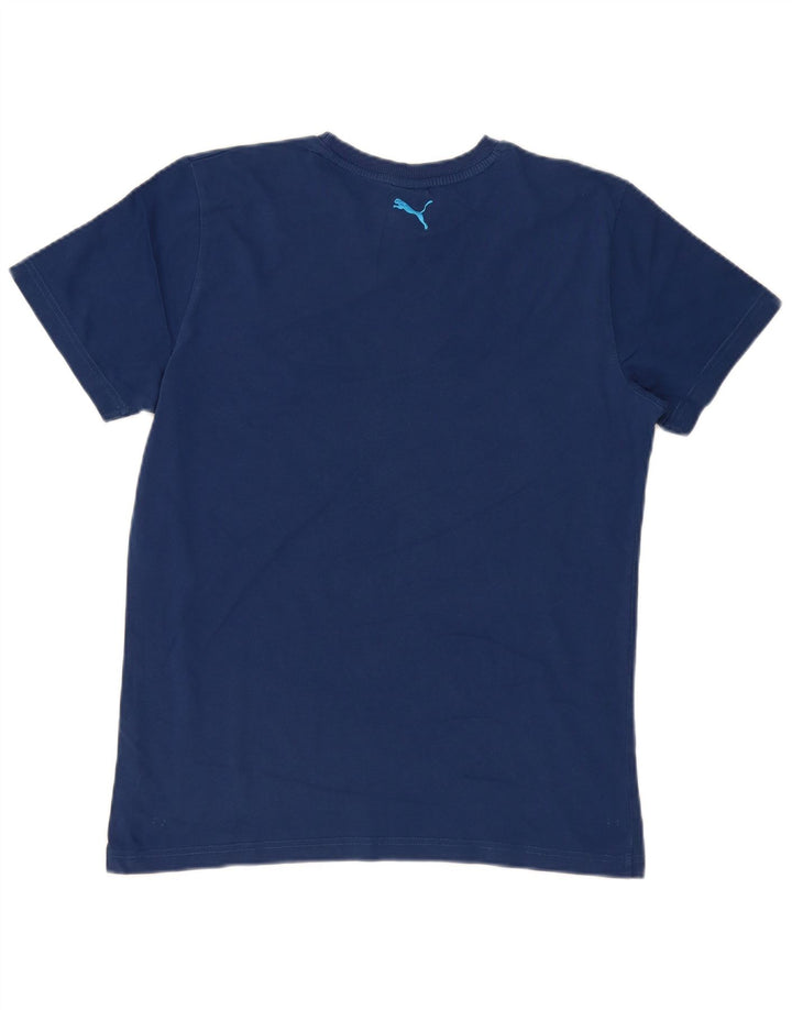 Puma T-Shirt Graphique Homme Bleu Marine Moyen Coton
