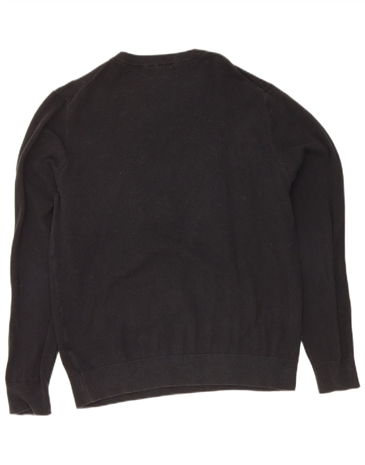Zara Pull Graphic Crew Neck Jumper Homme Bleu Marine Moyen