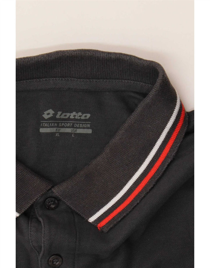 Lotto Polo Homme XL Noir Rayé