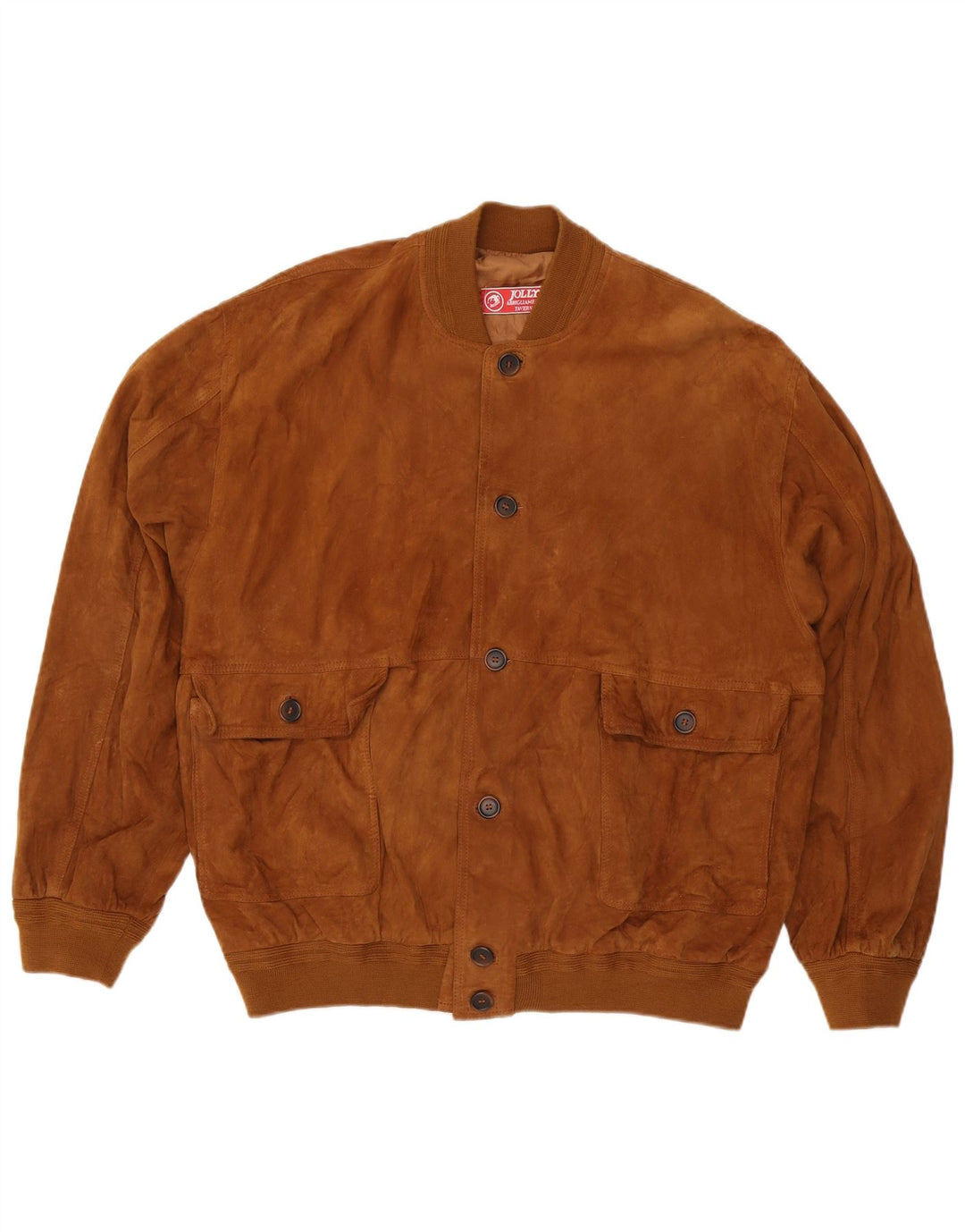 Jolly Veste Bomber en Daim pour Homme IT 58 4XL Cuir Marron