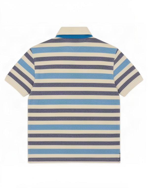 Tommy Hilfiger Polo Coupe Classique Homme Bleu Moyen Rayé Coton