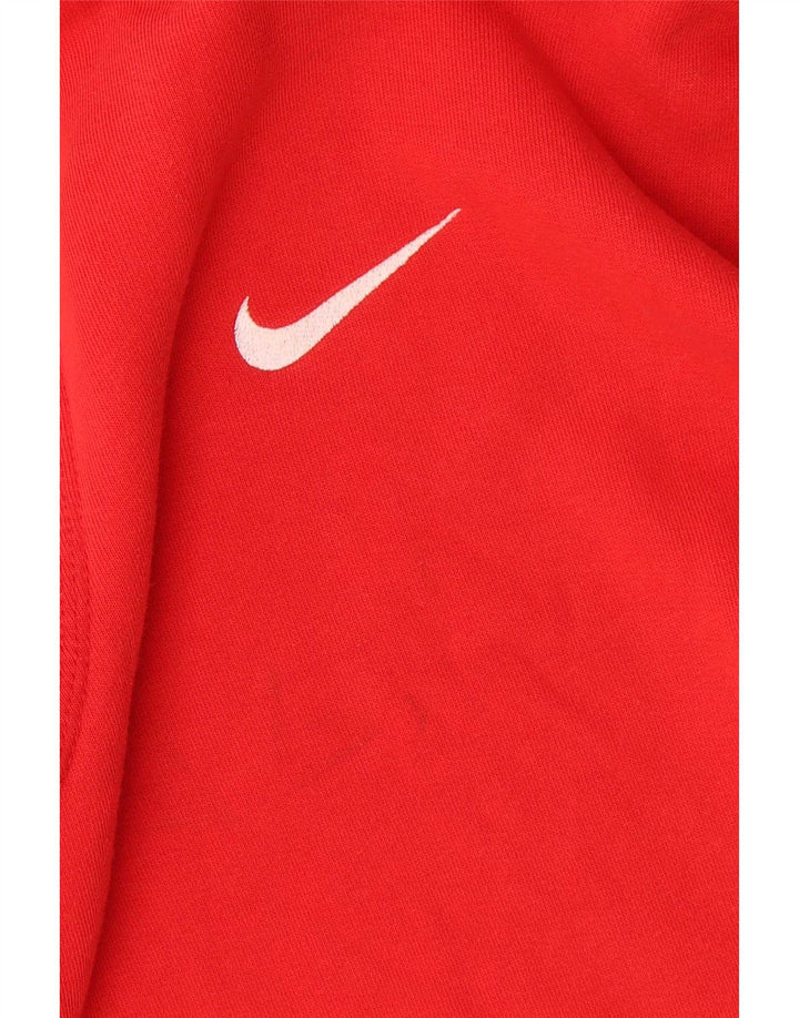 Nike Pull à capuche graphique en coton rouge moyen pour homme