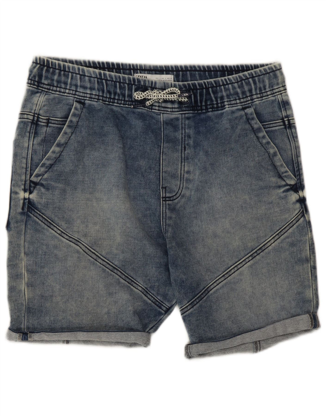 Zara Short en jean pour homme Large W32 Bleu Coton