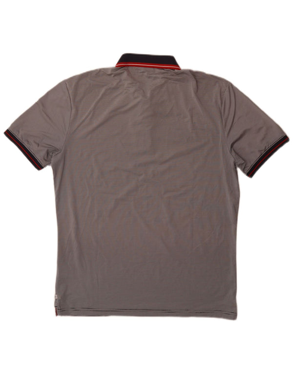 Calvin Klein Polo Homme Gris Moyen Rayures Polyester