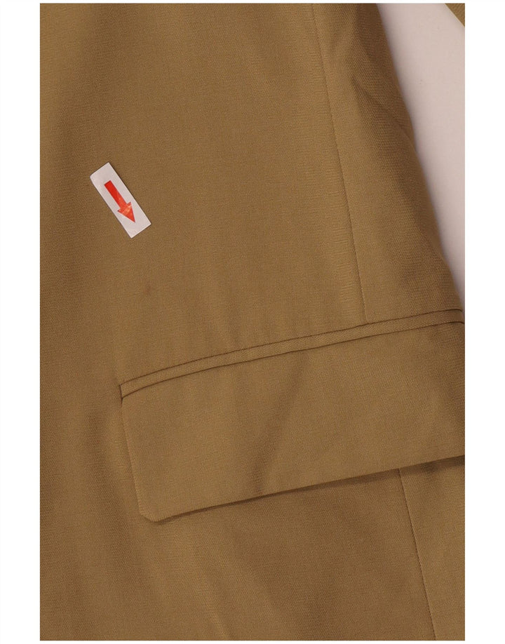 Topshop Veste Blazer Double Boutonnage Femme UK 12 Beige Moyen Polyester