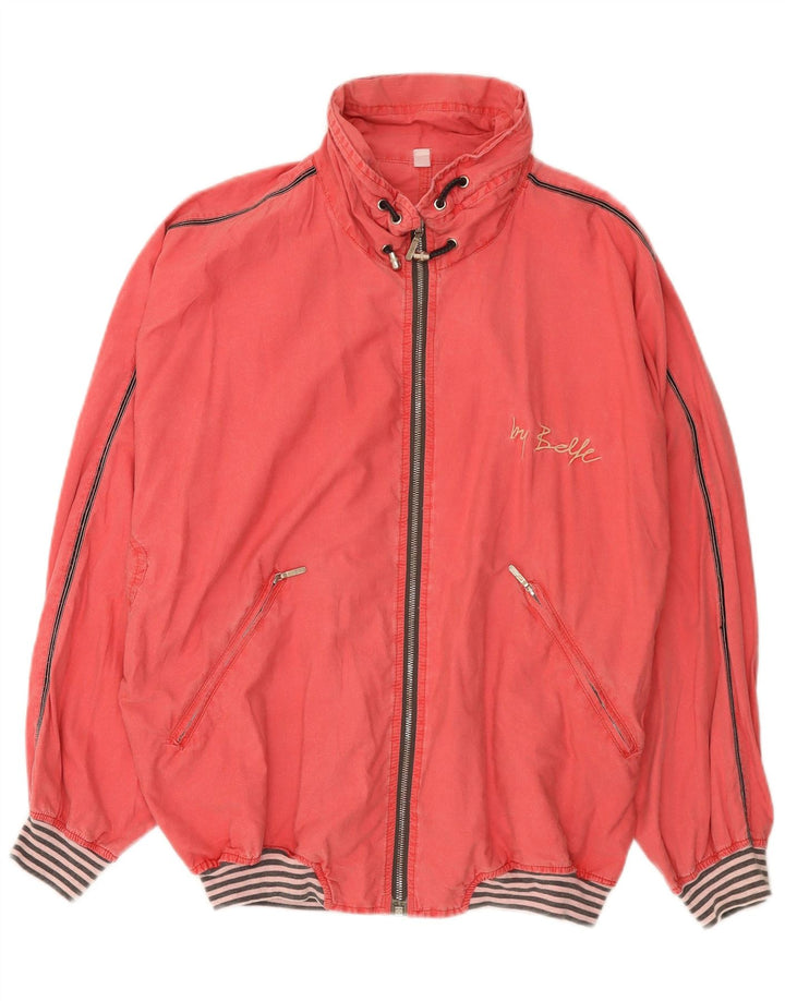 vintage Femme Veste Bomber Oversize IT 44 Coton Rose Moyen