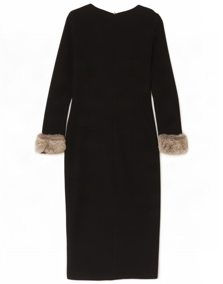 Luisa Spagnoli Robe fourreau à manches longues pour femme IT 42 Noir moyen