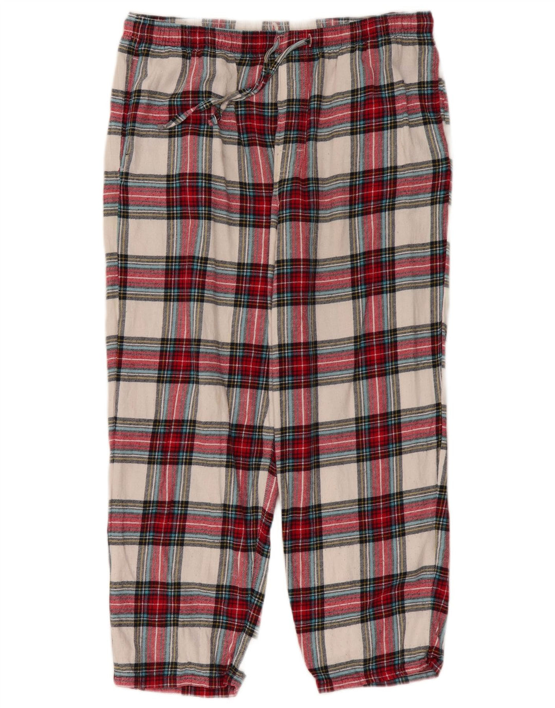 Marks & Spencer Pantalon Chino Femme Large W34 L26 Carreaux Multicolores