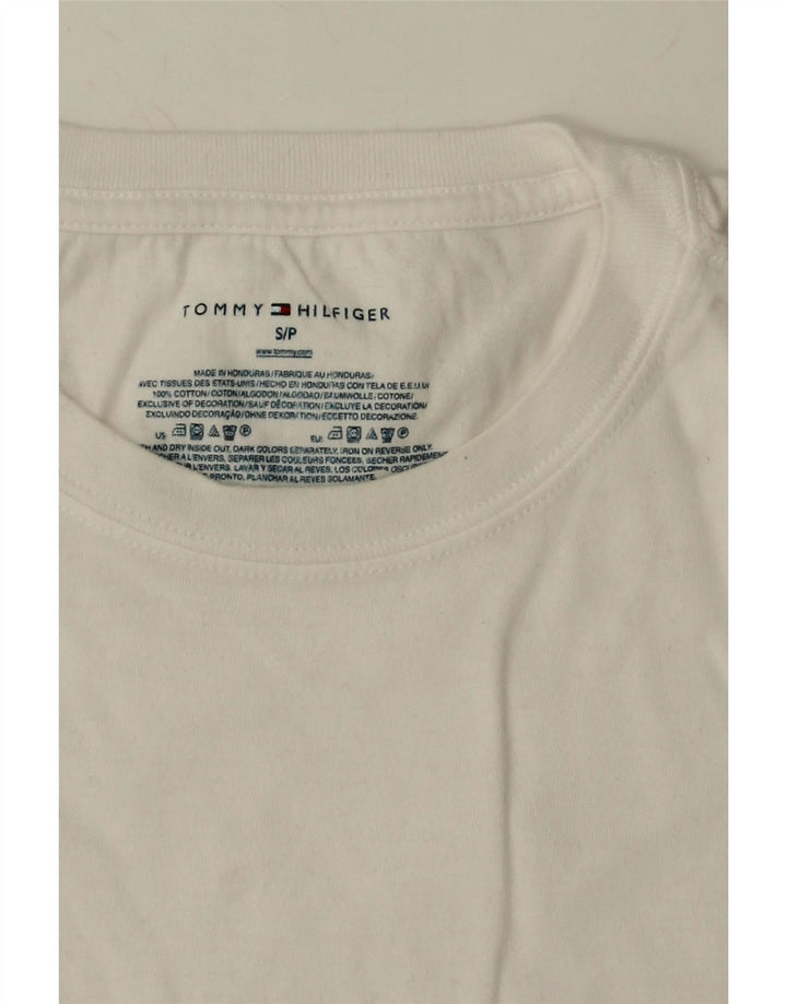 TOMMY HILFIGER Mens T-Shirt Top Small White Cotton Vintage Tommy Hilfiger and Second-Hand Tommy Hilfiger from Messina Hembry 