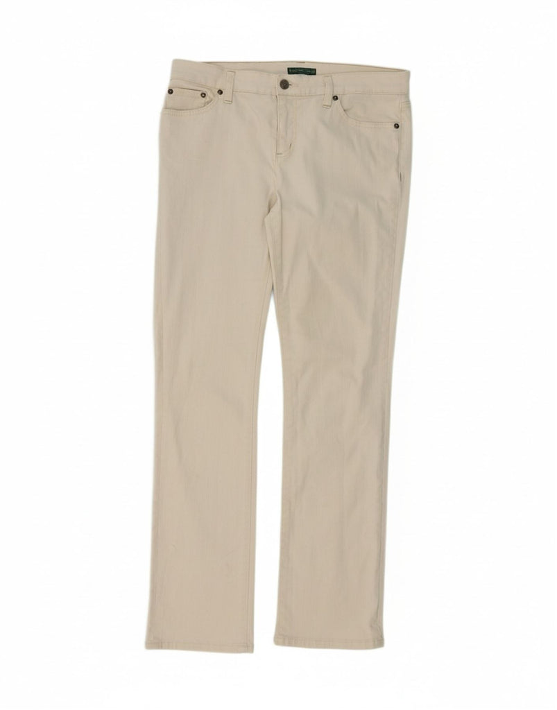 RALPH LAUREN Womens Straight Jeans US 10 Large W34 L31 White Cotton Vintage Ralph Lauren and Second-Hand Ralph Lauren from Messina Hembry 