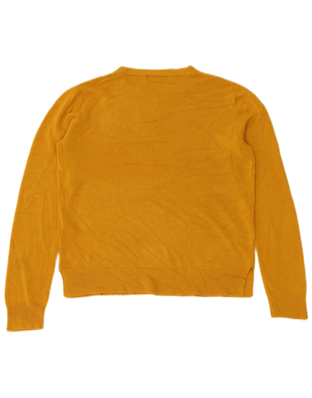Marks & Spencer Pull à col rond pour femme UK 12 Acrylique jaune moyen