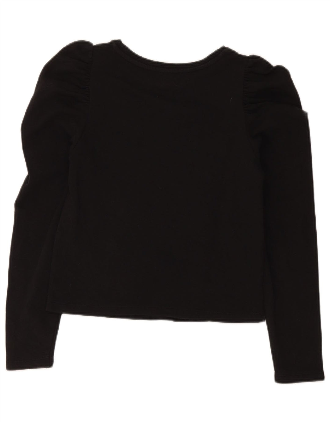Zara Womens Crop Top Manches Longues UK 8 Petit Noir