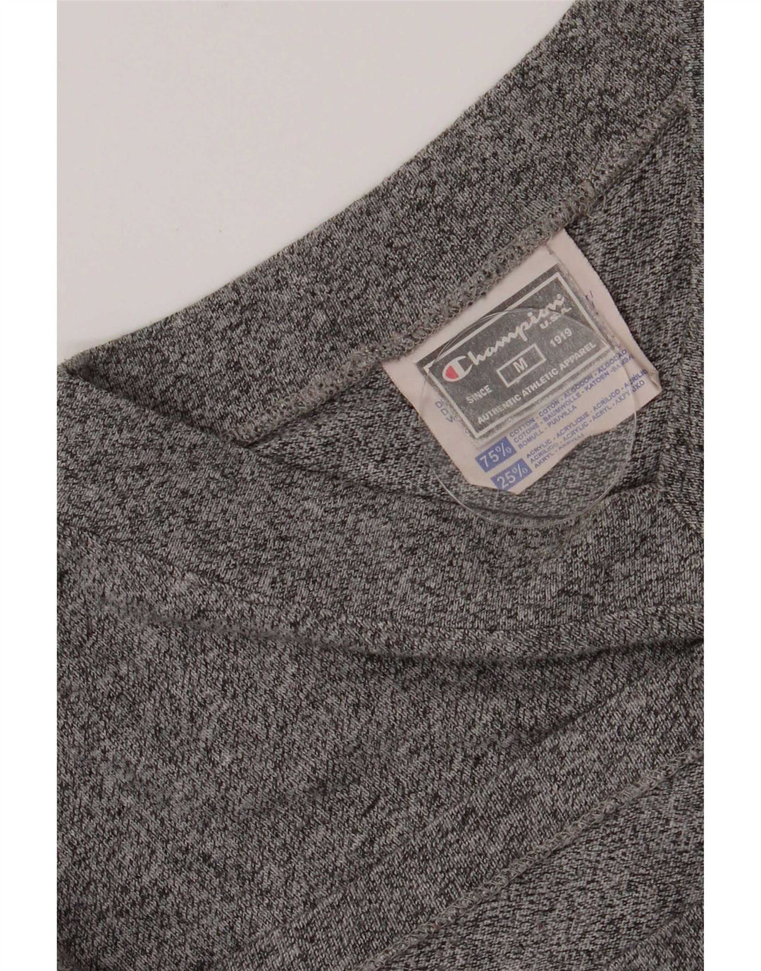 Champion T-Shirt Homme Gris Moyen Moucheté Coton