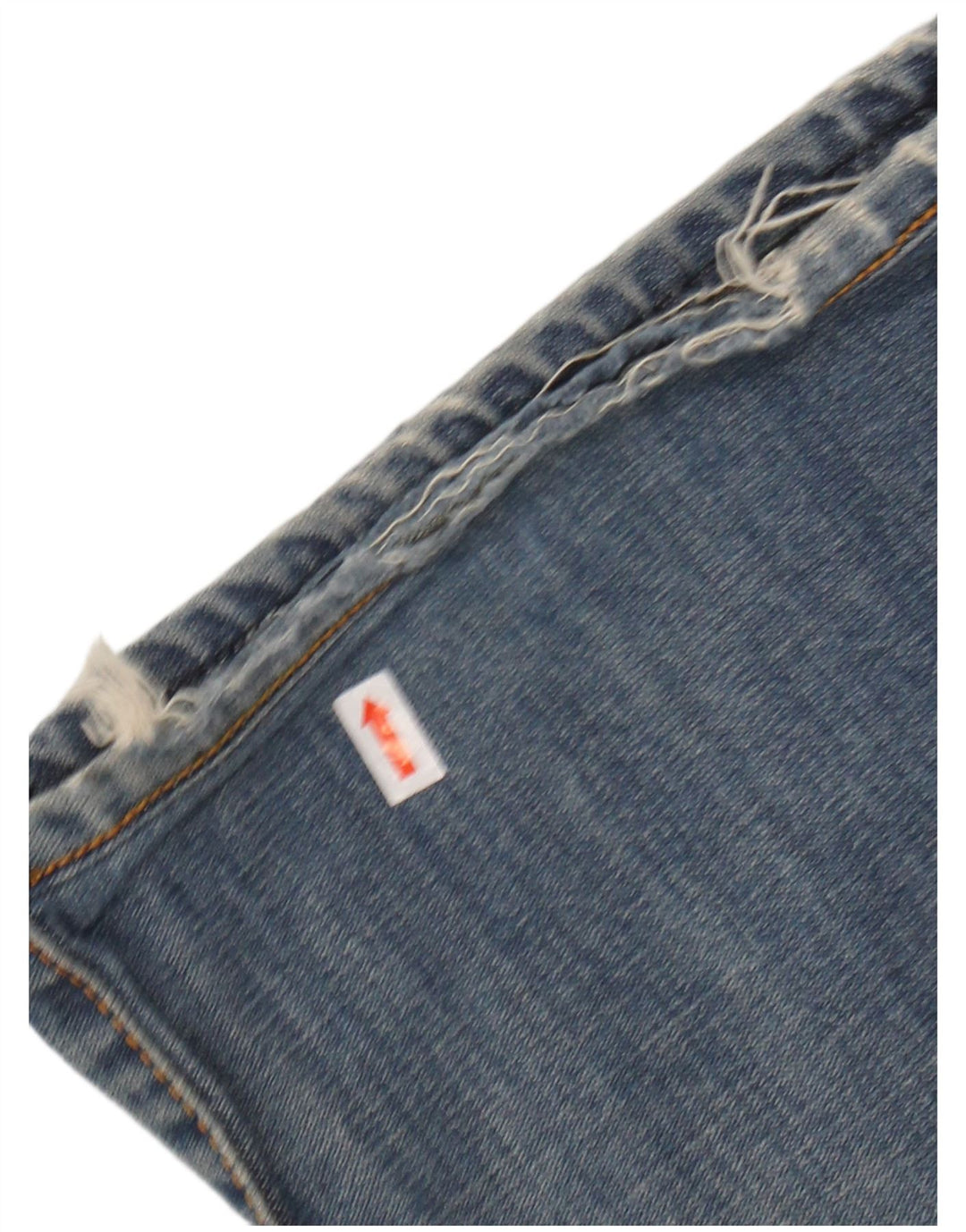 ARMANI Jean Droit Graphique Homme W34 L30 Bleu Coton
