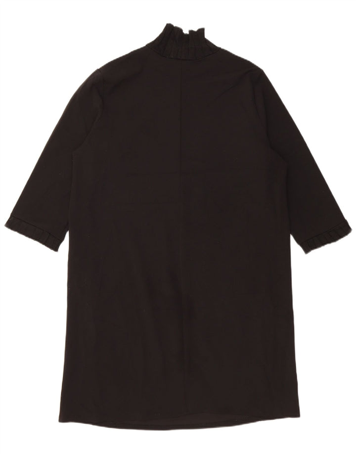 Zara Robe droite à manches 3/4 pour femme UK 14 Noir moyen