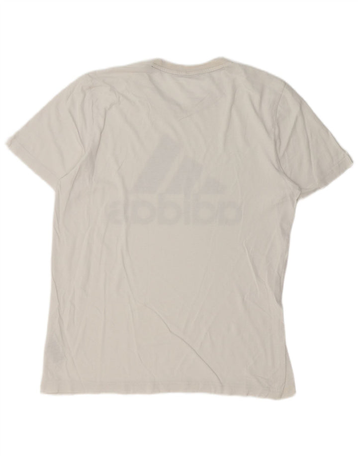 Adidas T-Shirt Graphique Homme Blanc Moyen