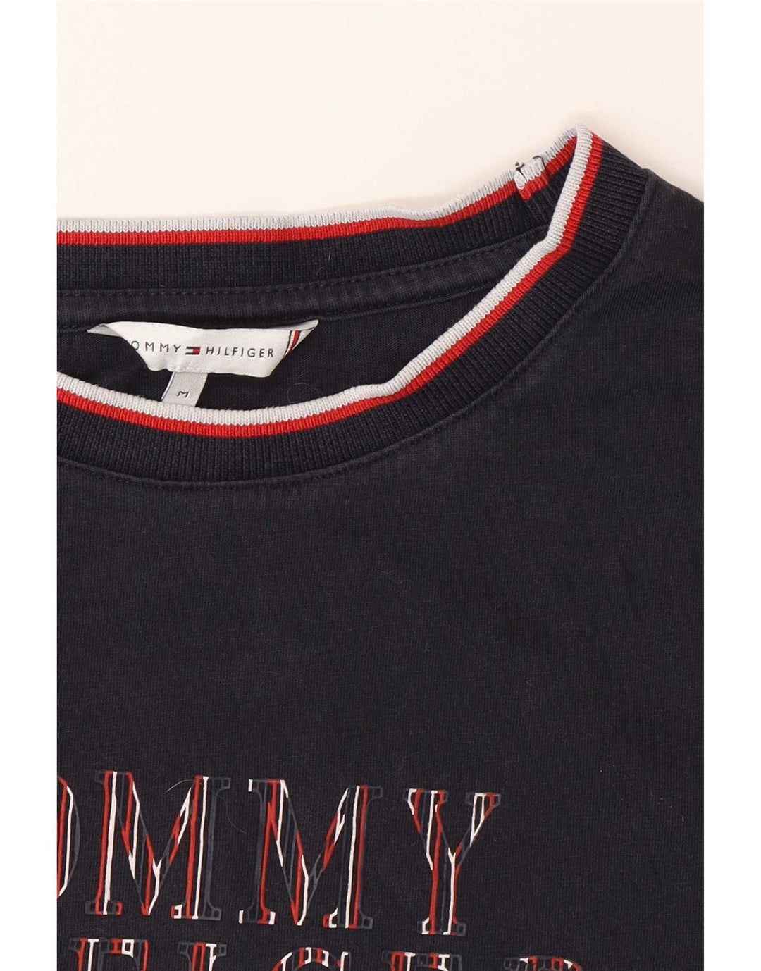 Tommy Hilfiger T-Shirt Graphique Homme Bleu Marine Moyen