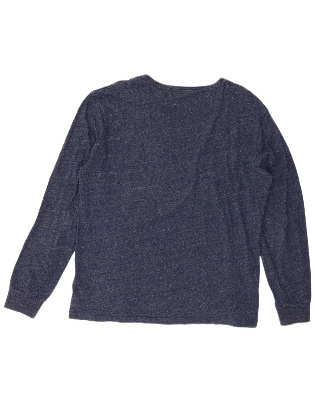 RALPH LAUREN Haut Homme Manches Longues Large Bleu Marine Moucheté Coton