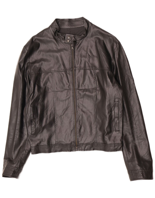 Imperial Veste bombardier en cuir pour homme UK 40 Large Noir
