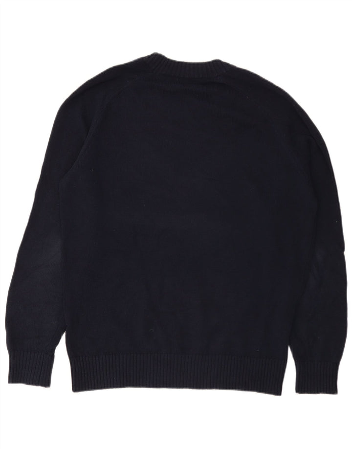 Massimo Dutti Pull à col rond pour homme Bleu marine moyen