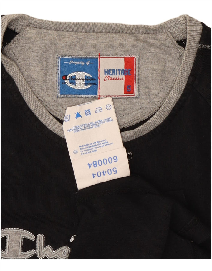 Champion T-shirt graphique Heritage Classics pour femme UK 10 Small Noir