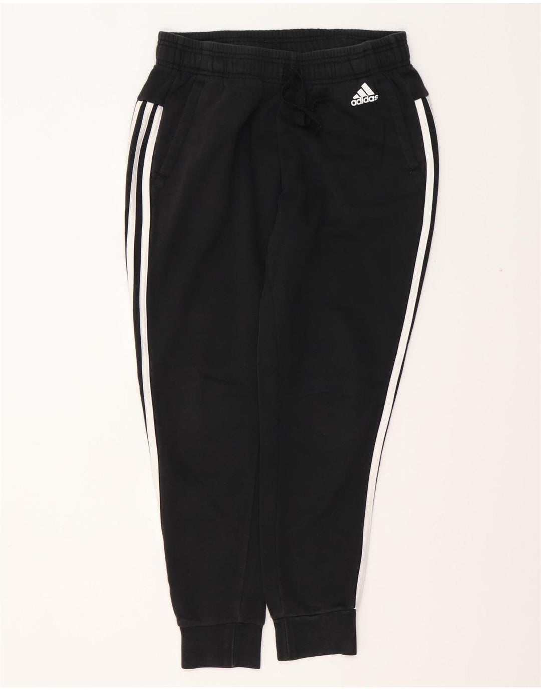 ADIDAS Pantalon de survêtement pour femme Joggers UK 8/10 Small Noir Coton