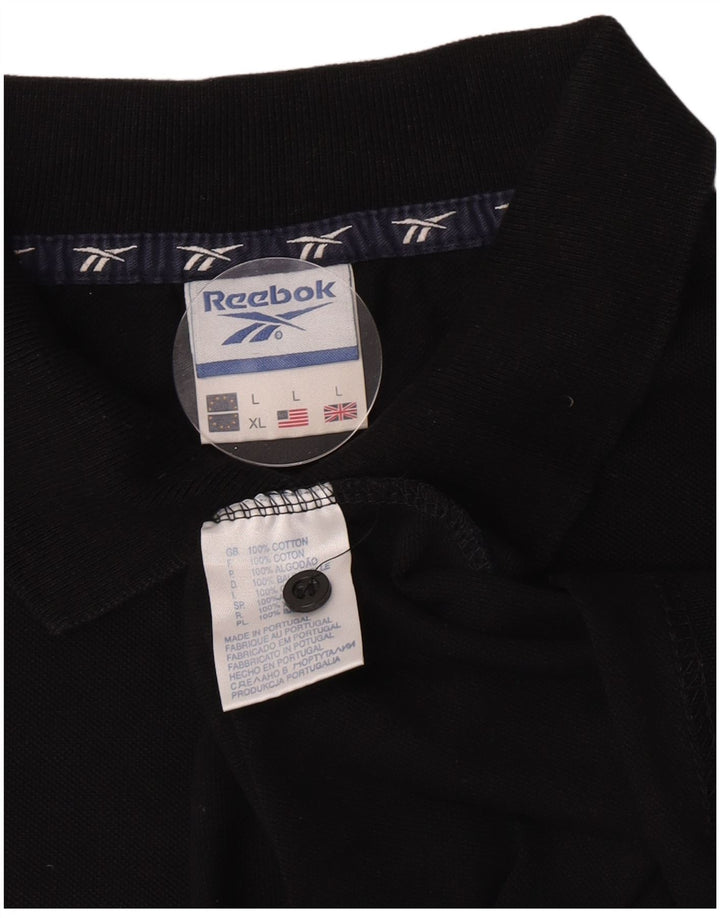 Reebok Polo Homme Grand Noir Coton