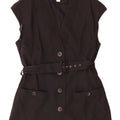 APART Veste blazer sans manches à 4 boutons pour femme UK 16 Large Noir Polyester