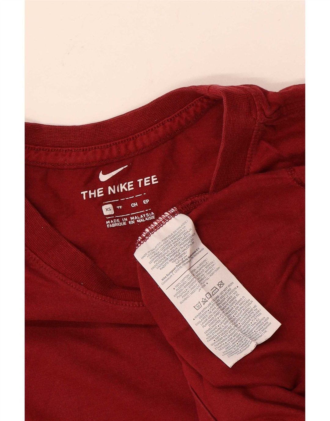 Nike T-Shirt Homme Top XS Rouge Coton