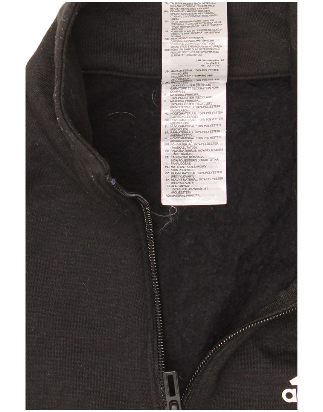 Adidas Femmes Crop Graphic Crop Sweatshirt Jumper UK 4/6 XS Noir Polyester