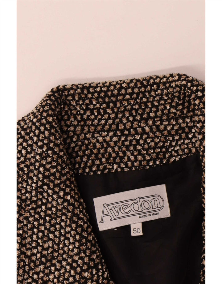 Avedon Veste blazer à 2 boutons pour femme IT 50 XL Laine à pois marron